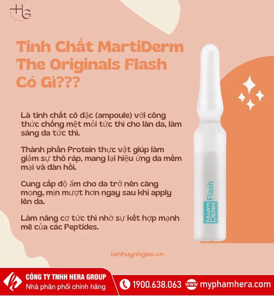 ampoule dưỡng ẩm làm sáng da martiderm myphamhera.com