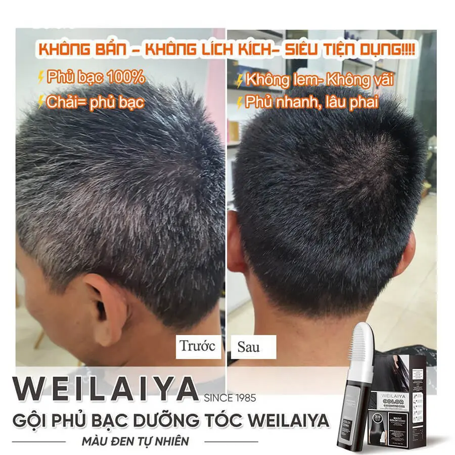 Dầu gội phủ bạc dưỡng tóc Weilaiya có tốt không