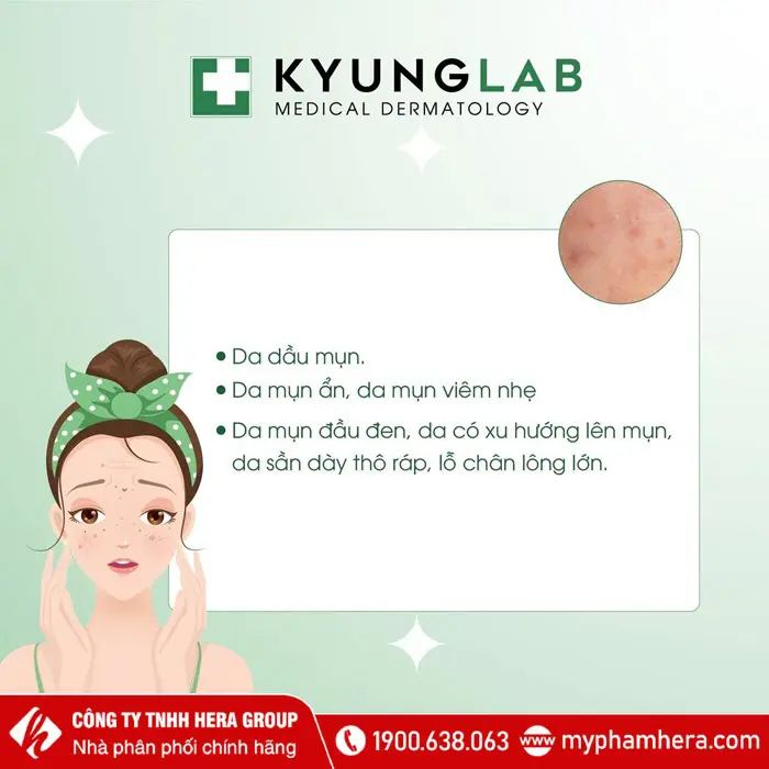 Đối tượng sử dụng Serum trị mụn KyungLab Centella Asiatica Ampoule