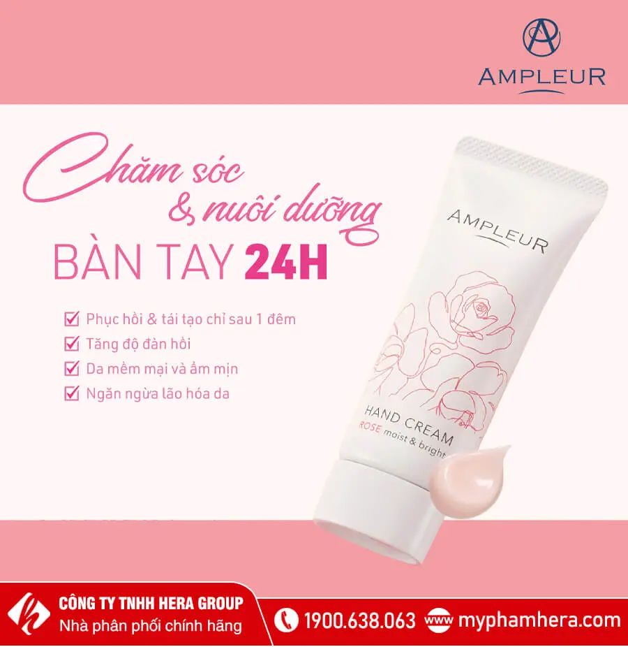 kem tay luxury white hand cream ampleur myphamhera.com