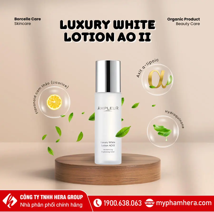 nước hoa hồng luxury white lotion AO II ampleur myphamhera.com