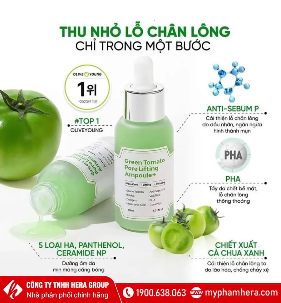 thành phần Serum tinh chất cà chua xanh Sungboon Green Tomato