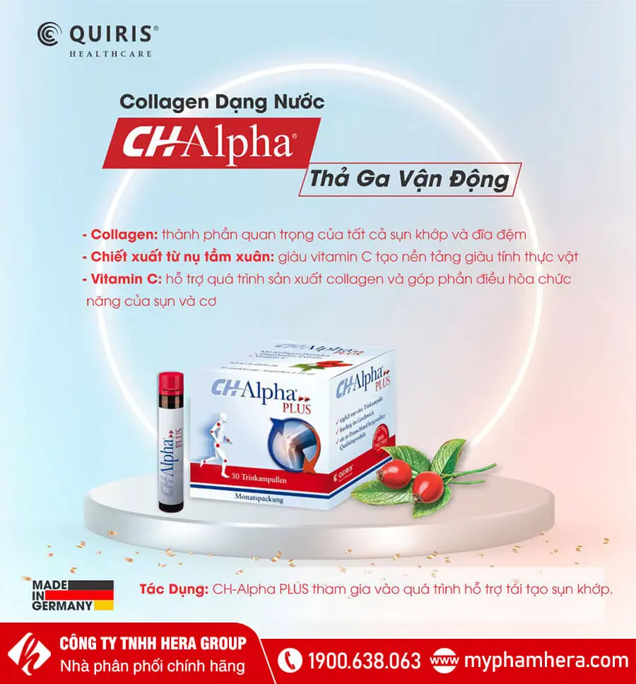 thành phần Nước uống Collagen Quiris CH Alpha Plus