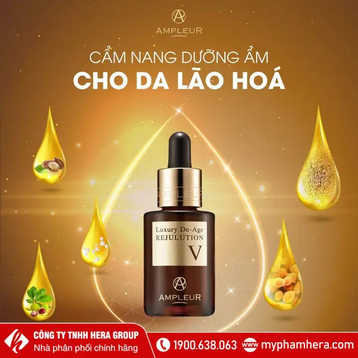 Thành phần Serum chống lão hoá Ampleur Luxury De-Age Rejulution V Nhật Bản