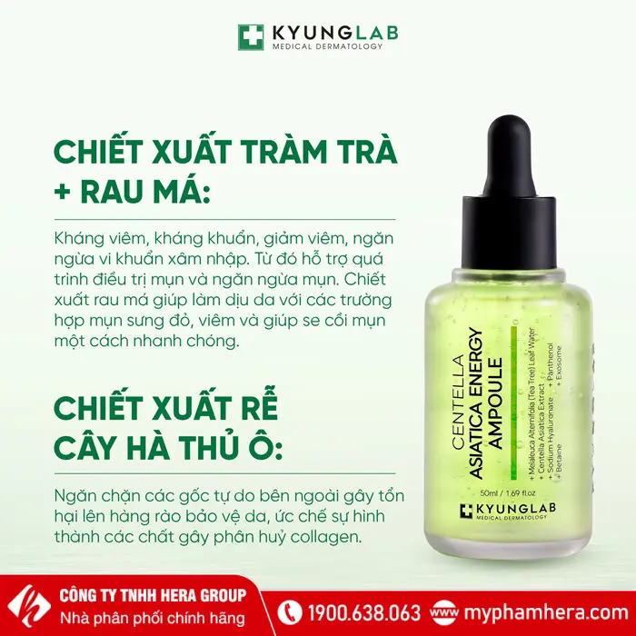 Thành phần Serum trị mụn KyungLab Centella Asiatica Ampoule