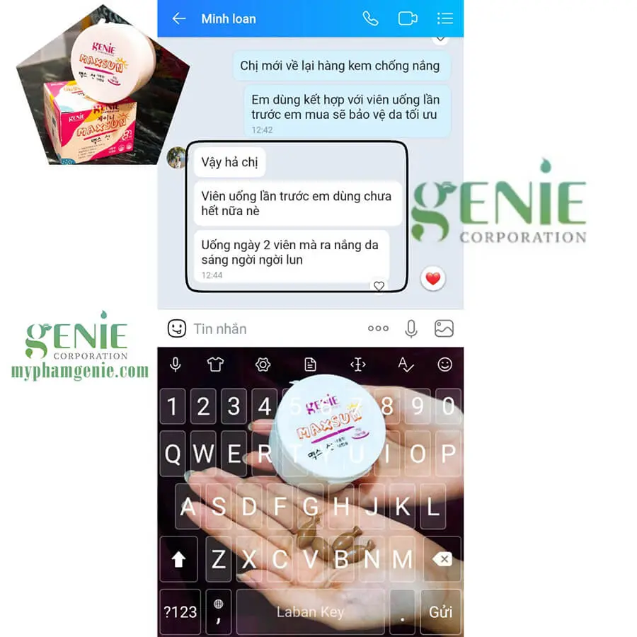 Viên uống chống nắng nội sinh Maxsun Genie có tốt không