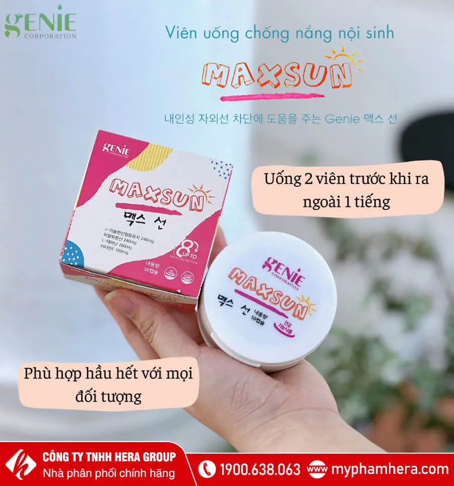 Viên uống chống nắng nội sinh Maxsun Genie