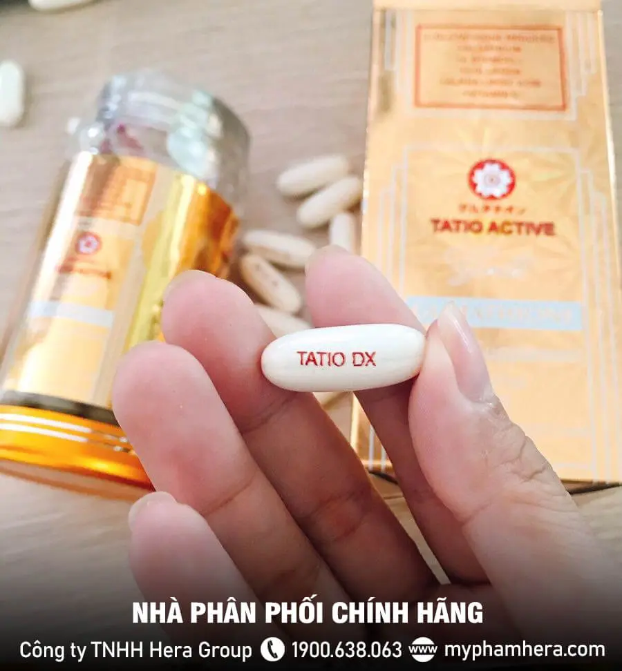 thành phần Viên uống trắng da Tatio Active Gold Glutathione chính hãng