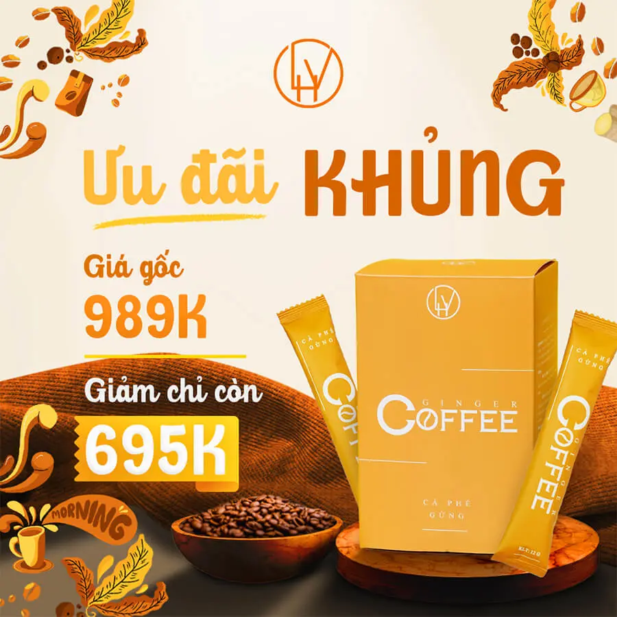 Cà phê gừng giảm cân Ginger Coffee giá bao nhiêu myphamhera.com