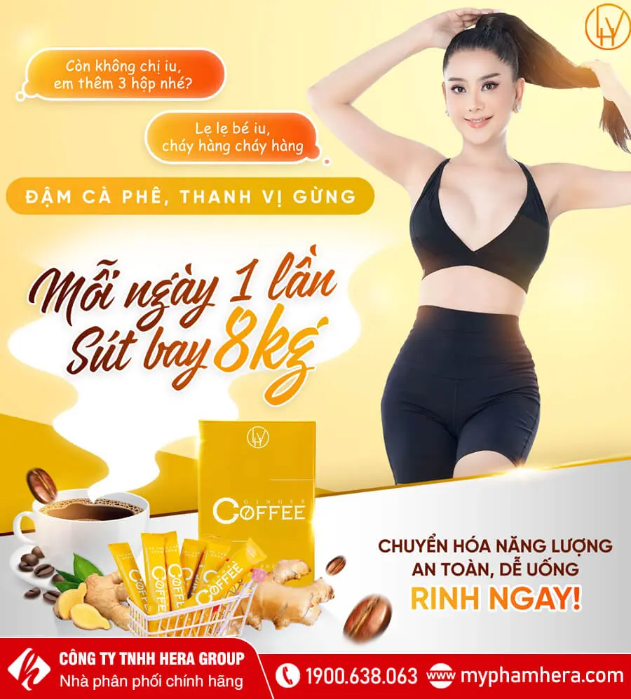 Cà phê gừng giảm cân Ginger Coffee myphamhera.com