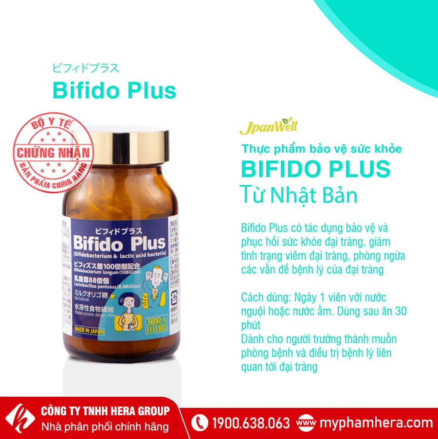 Viên uống hỗ trợ đại tràng Bifido Plus Jpanwell