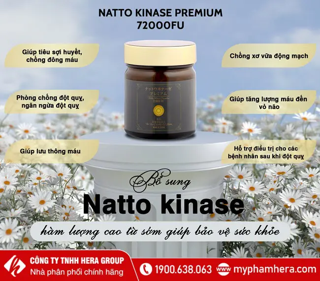 Công dụng Viên uống ngăn ngừa đột quỵ Natto Kinase Premium 72000FU Jpanwell