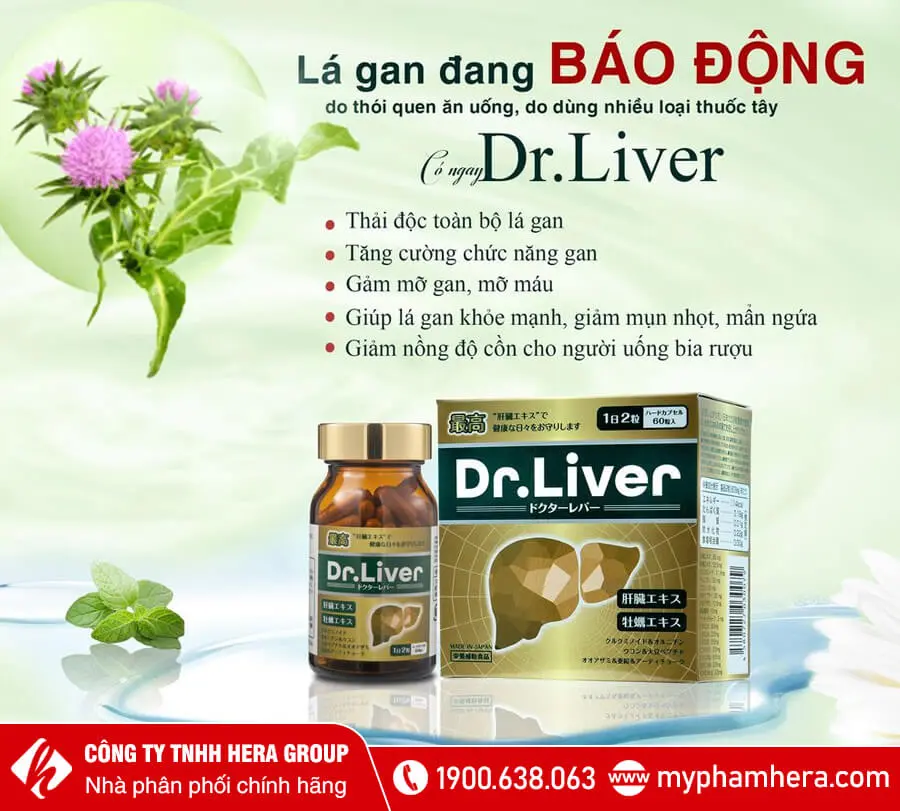 công dụng Viên uống thải độc gan Dr. Liver Jpanwell