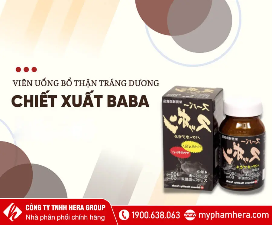 thành phần Viên uống bổ thận tráng dương chiết xuất baba Minami