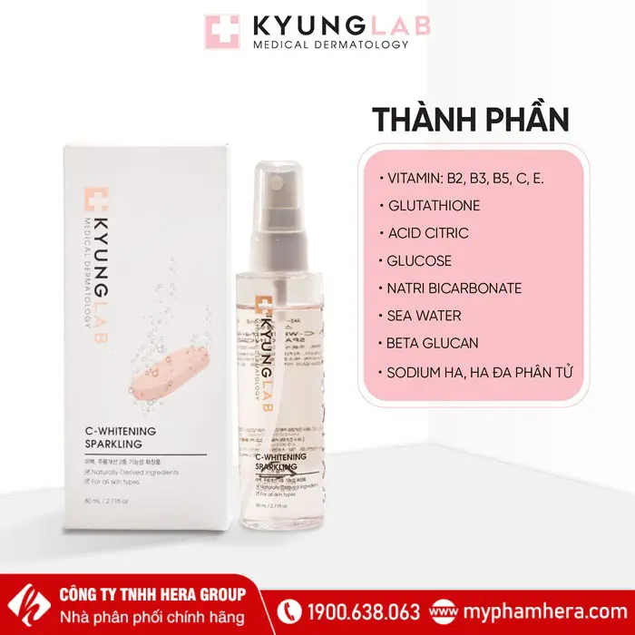 Thành phần Xịt dưỡng vitamin sáng da KyungLab C–Whitening Sparkling