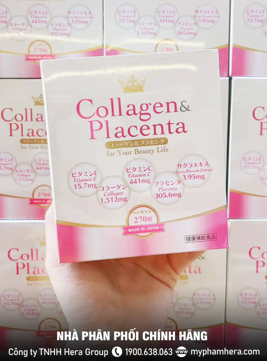 Viên uống trắng da Collagen & Placenta chính hãng