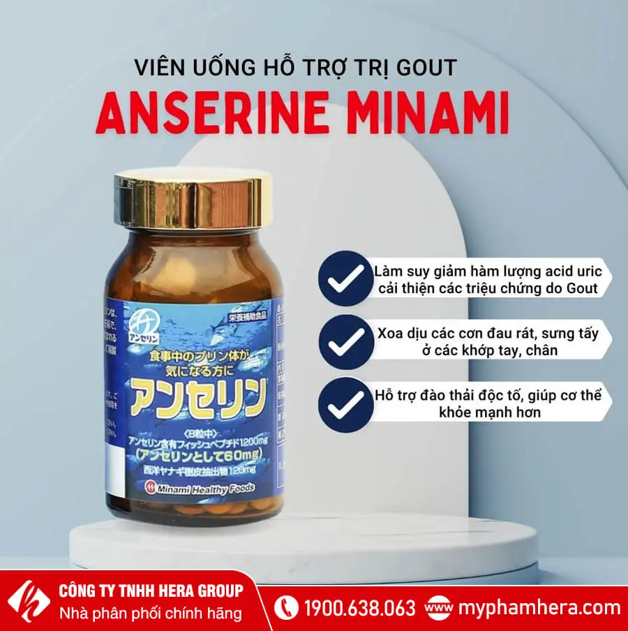 Viên uống hỗ trợ Gout Anserine Minami