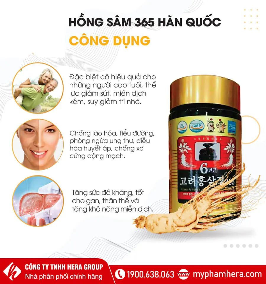 Cao hồng sâm 365 Hàn Quốc