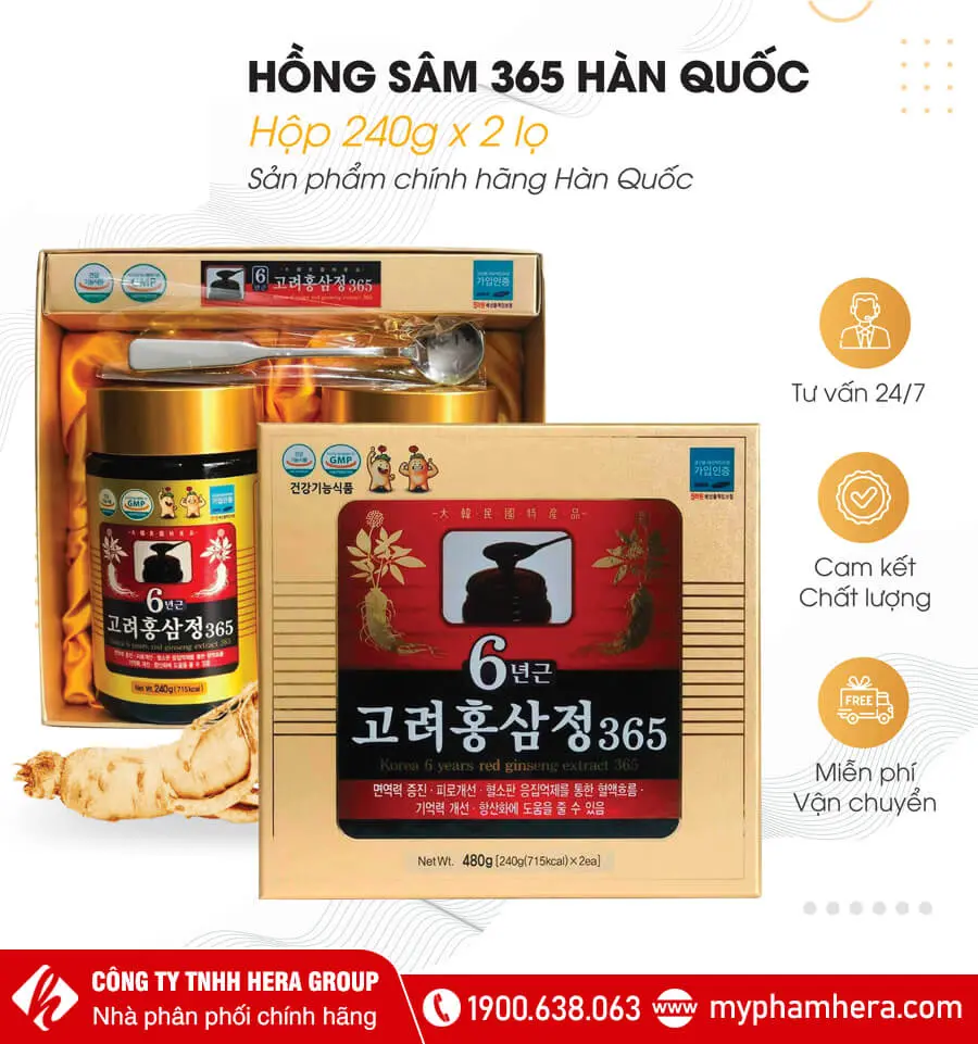 Cao hồng sâm 365 Hàn Quốc