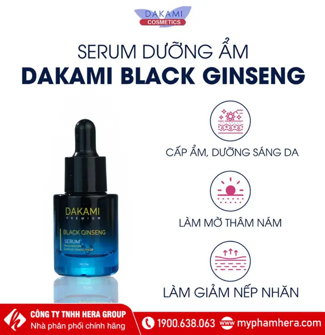 Công dụng Serum sâm đen Dakami Black Ginseng 15g