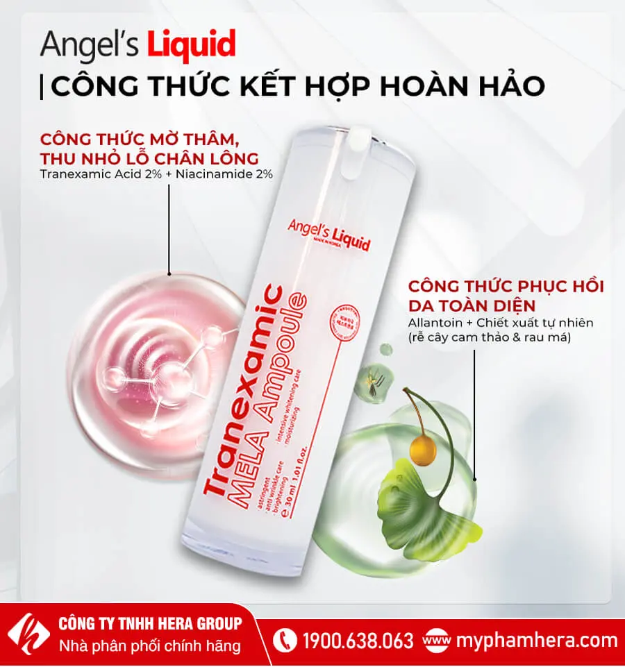 công dụng serum xóa thâm đỏ mờ sạm nám angel's liquid myphamhera.com