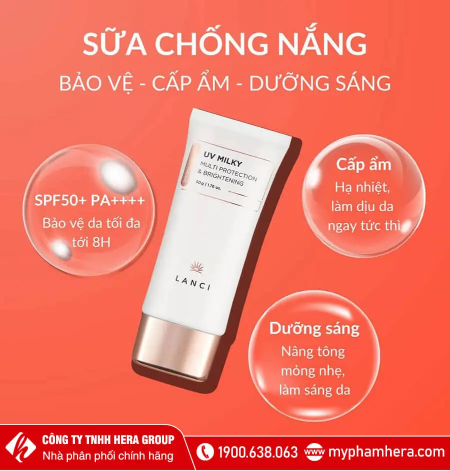 công dụng sữa chống nắng hạ nhiệt lanci myphamhera.com