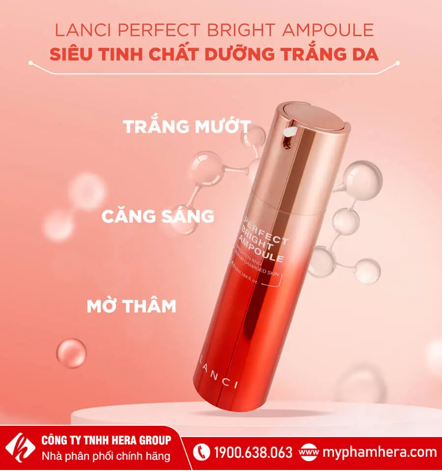 công dụng tinh chất dưỡng trắng da lanci myphamhera.com