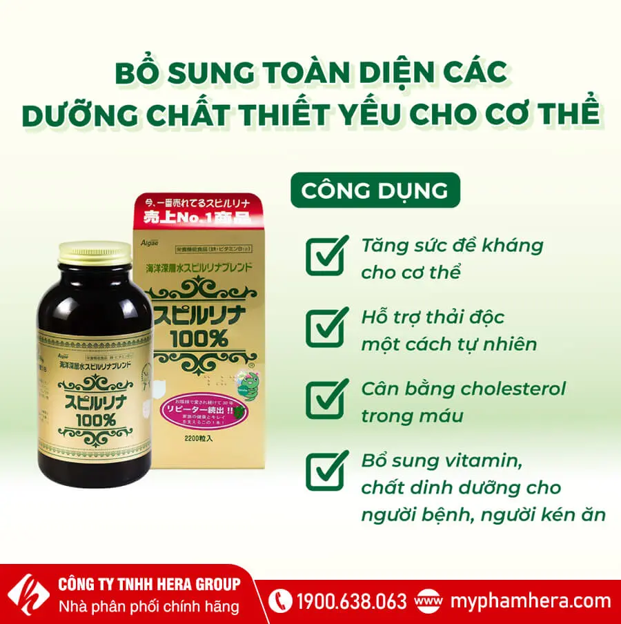 Viên uống tảo xoắn Spirulina