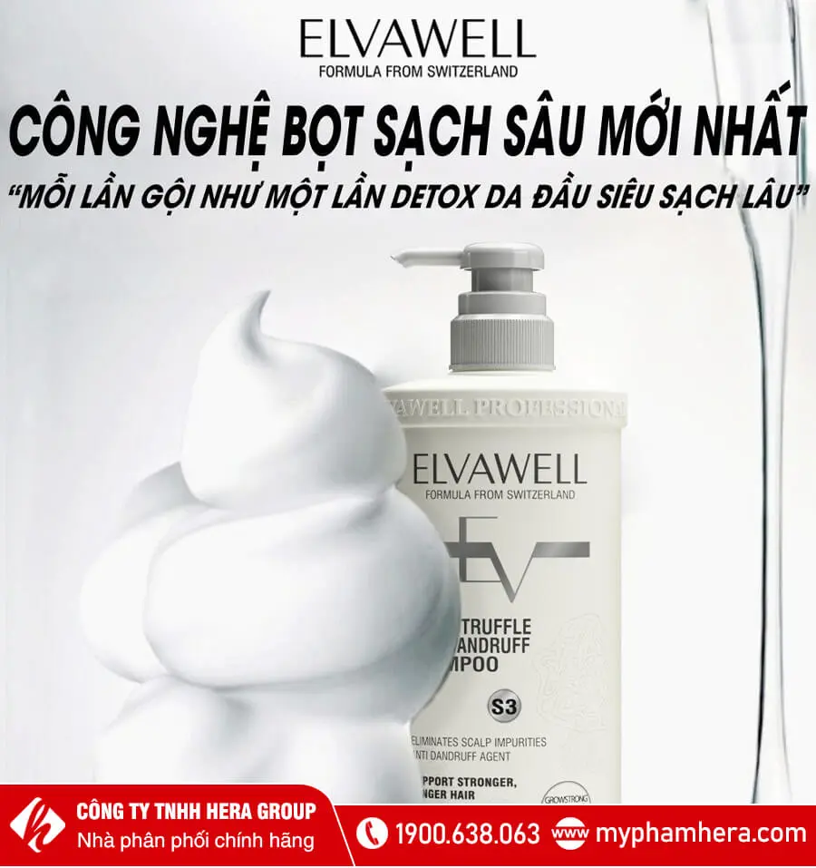 dầu gội giảm gàu elvawell myphamhera.com