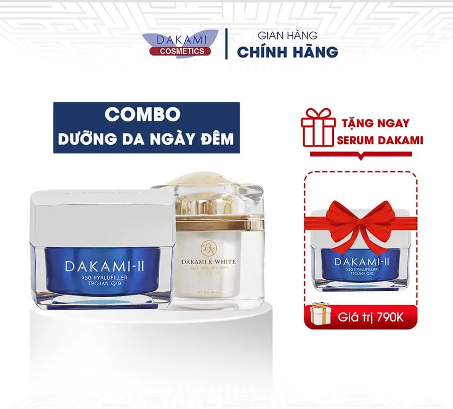 khuyến mãi Bộ đôi dưỡng da Kem Dakami và Kem Dakami K-White