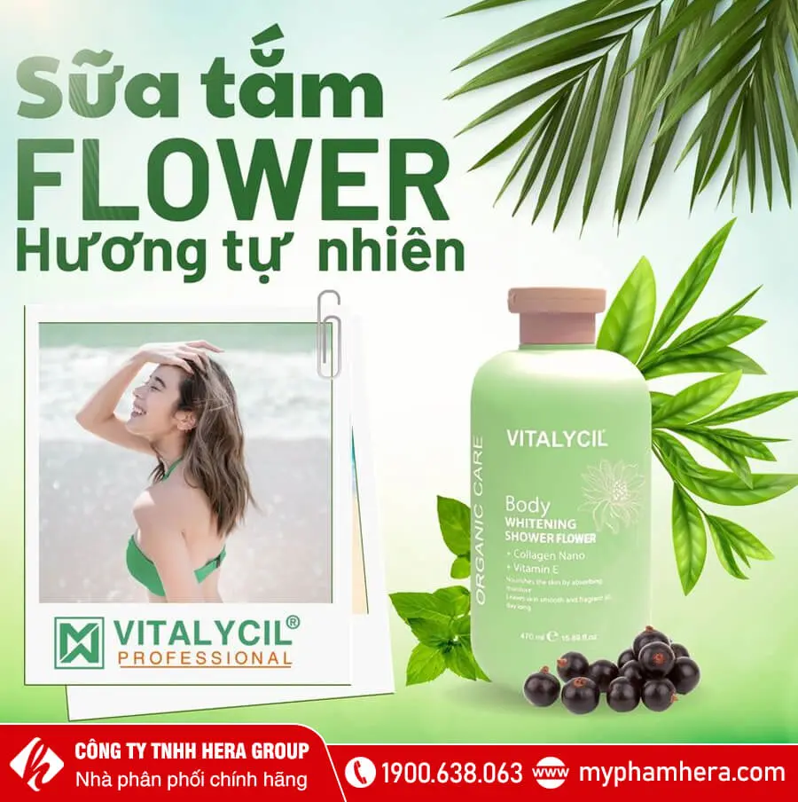 Sữa tắm bạc hà trà xanh Vitalycil