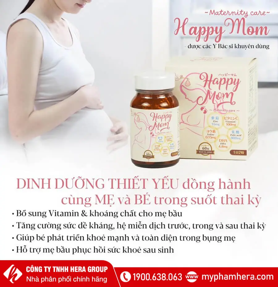 Viên uống bổ sung vitamin Happy Mom Jpanwell