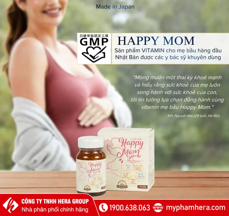 Viên uống bổ sung vitamin Happy Mom Jpanwell