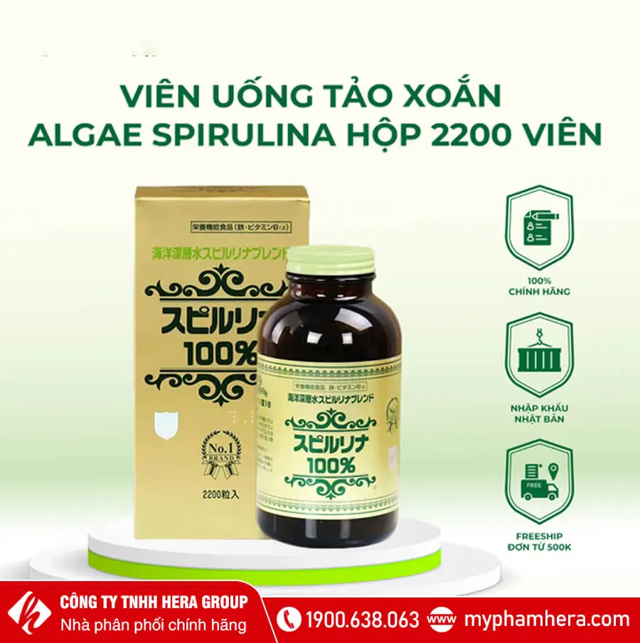 Viên uống tảo xoắn Spirulina