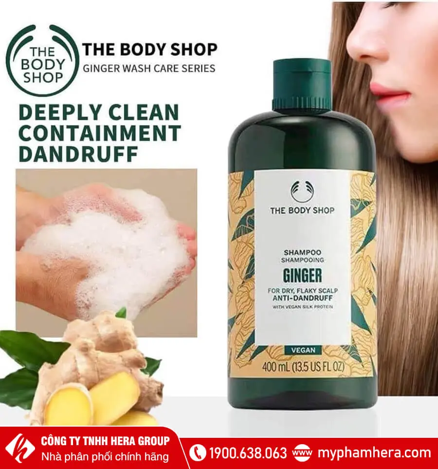 Dầu Gội Ginger Scalp Care Shampoo (400ml) – Body Shop