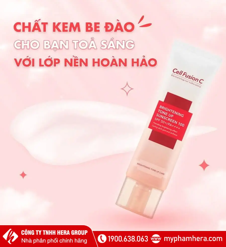 Kem chống nắng bật tone da Cell Fusion C Brightening Tone Up Sunscreen SPF50+/PA++++