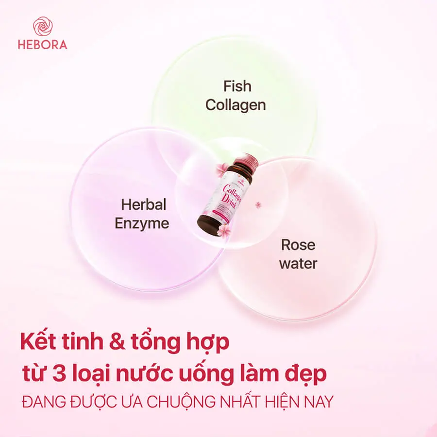 Lưu giữ vẻ đẹp thanh xuân nhờ vào nước uống Hebora Collagen Drink