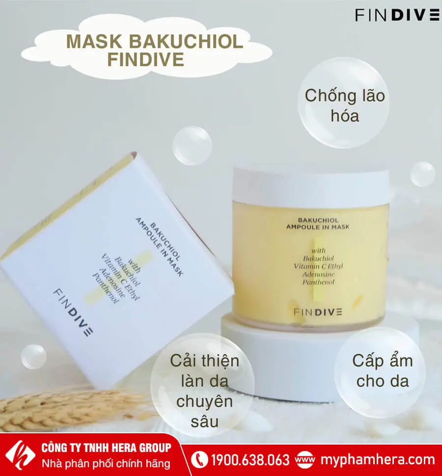 Mặt nạ dưỡng da cấp ẩm Findive Bakuchiol Mask