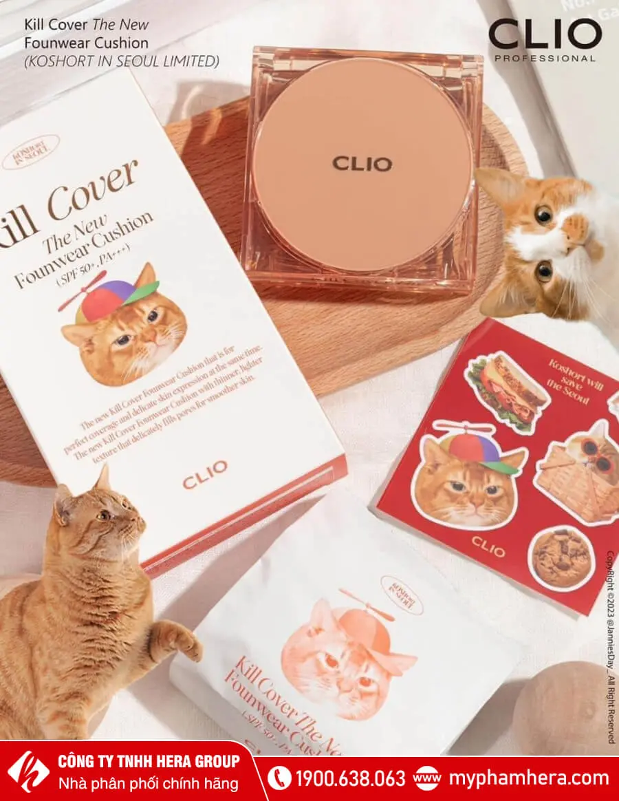 Phấn nước Clio Kill Cover The New Founwear Cushion (Koshort In Seoul Limited)