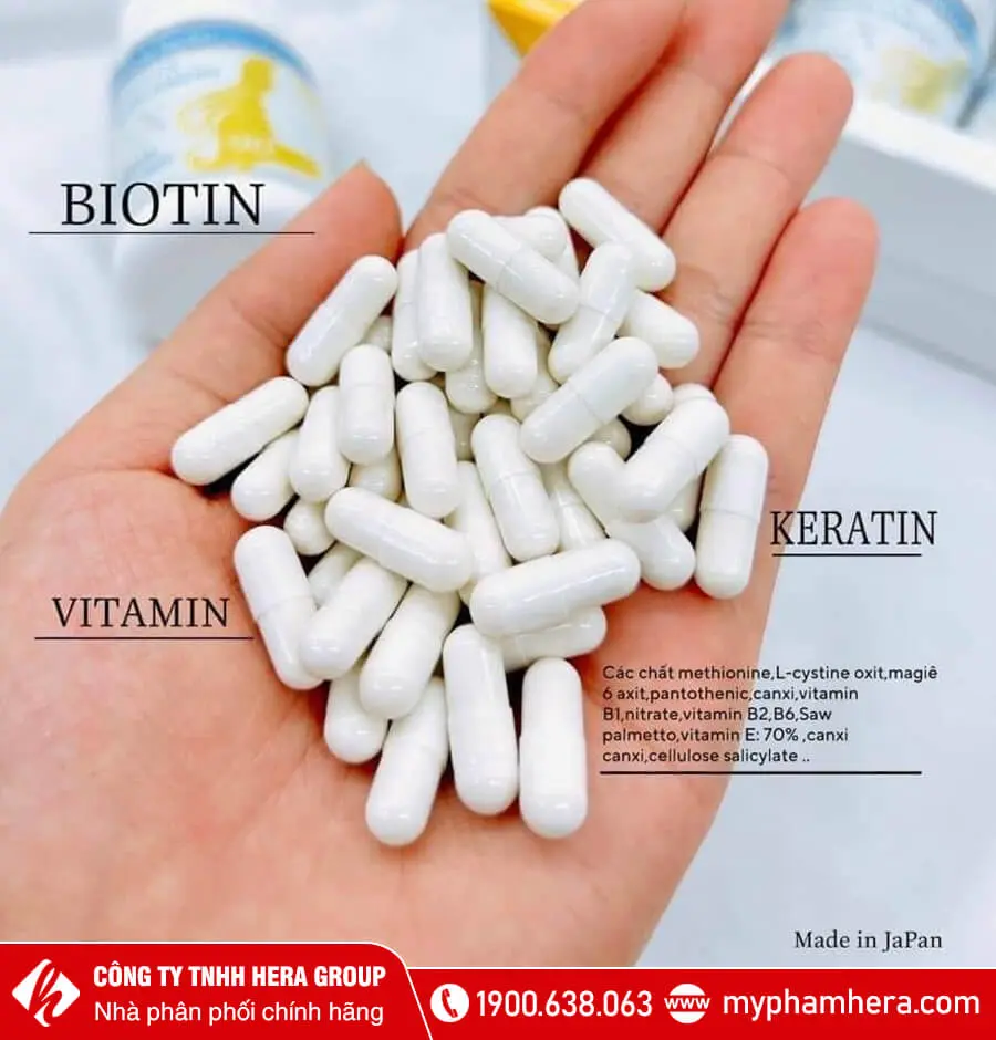 Viên uống hỗ trợ mọc tóc Best Biotin Supplement EX