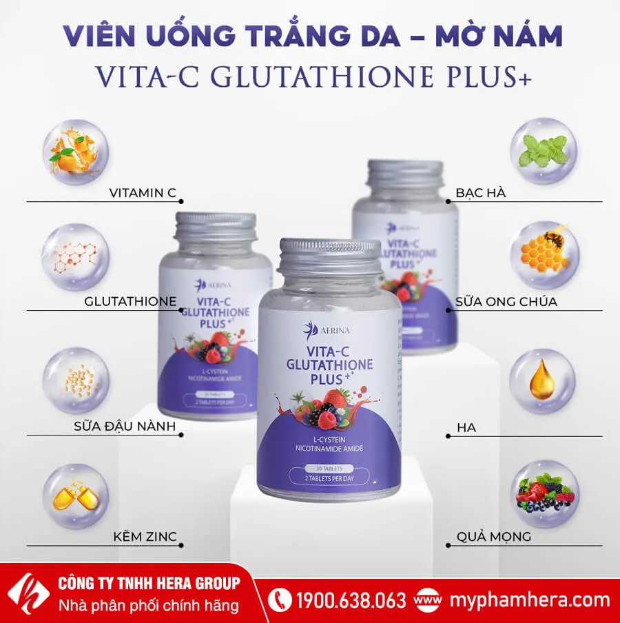 Viên uống trắng da Aerina