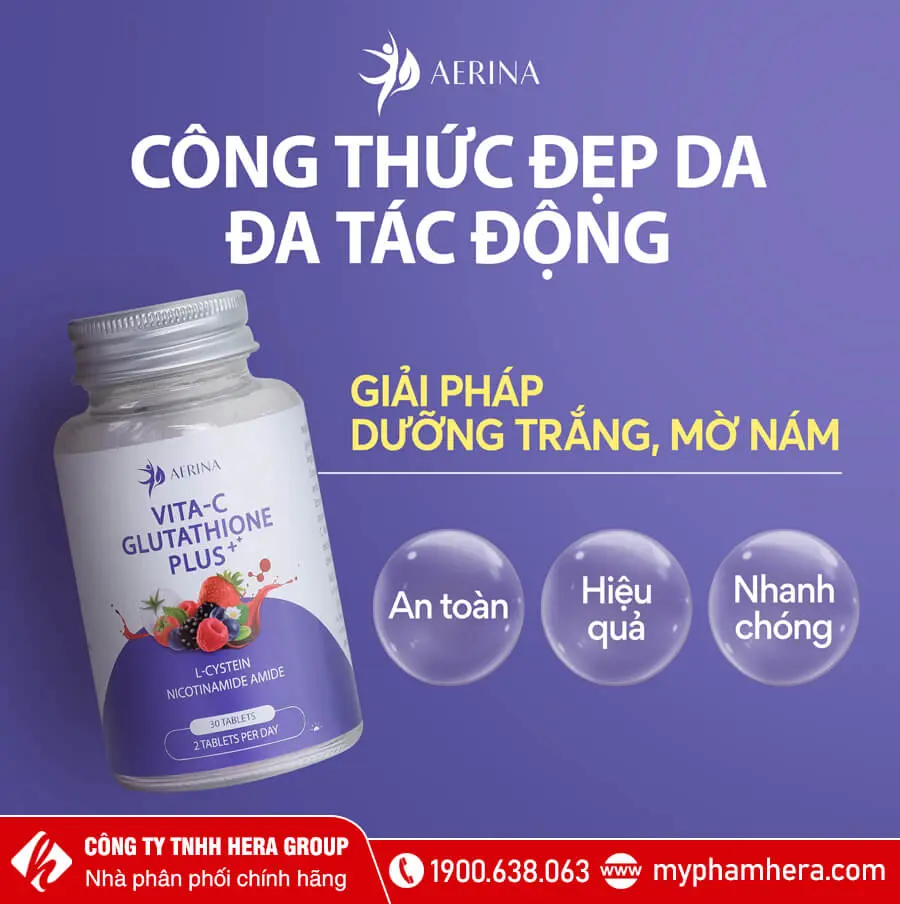 Viên uống trắng da Aerina