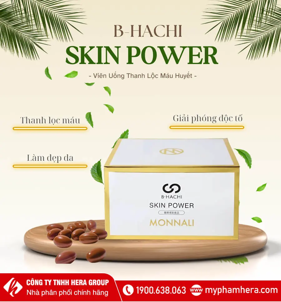 công dụng viên uống thanh lọc máu hachi skin power monnali myphamhera.com