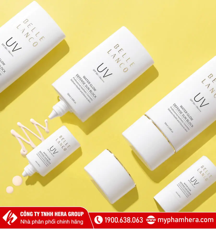 kem chống nắng belle lanco water glow defense sun block myphamhera.com