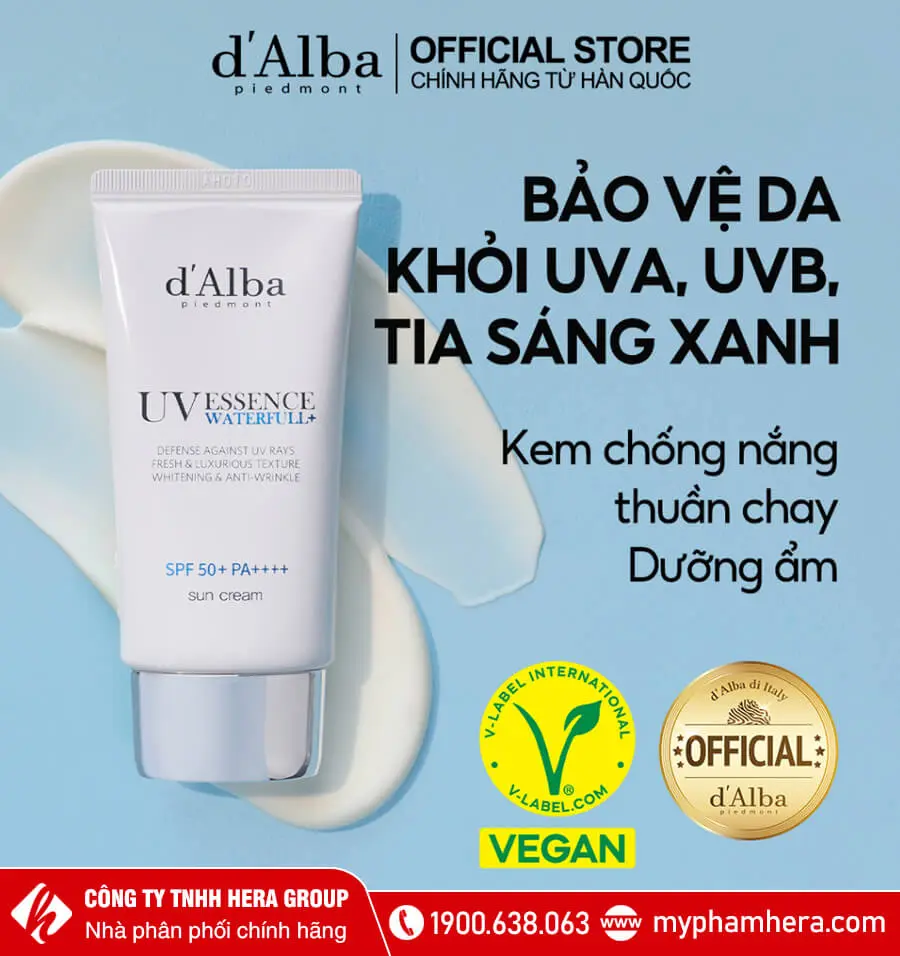 Kem chống nắng dưỡng ẩm d’Alba Waterfull Essence Sunscreen