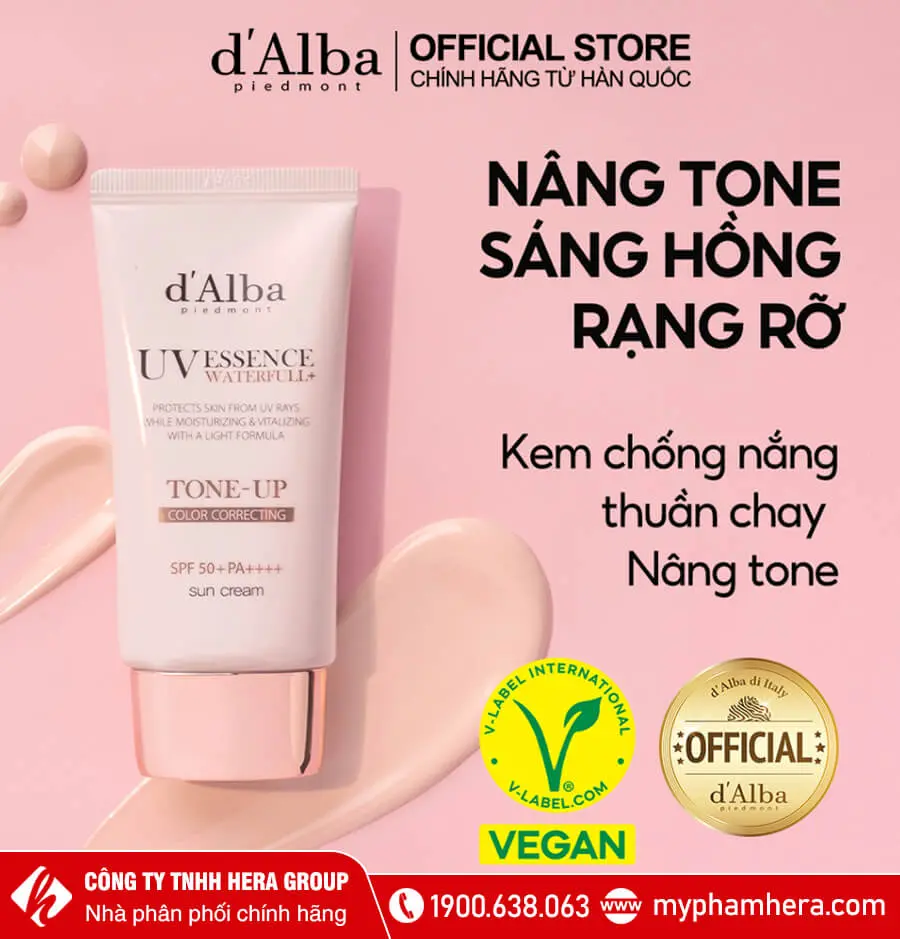 Kem chống nắng nâng tone d’Alba Waterfull Tone-up Sunscreen