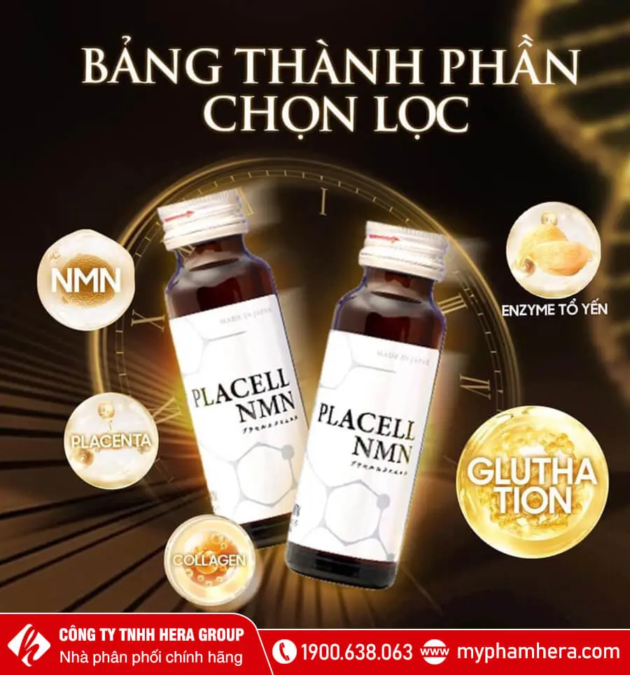 Nước uống trắng da trẻ hoá Placell NMN