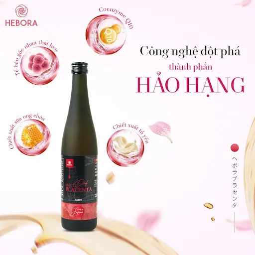 Nước uống collagen tế bào gốc Hebora nhau thai heo Nhật