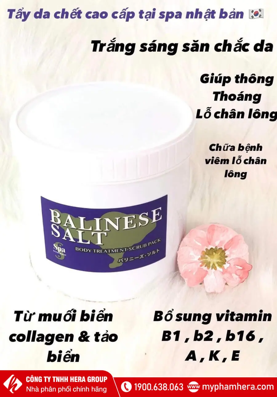 Tẩy da chết tảo tươi muối biển Balinese