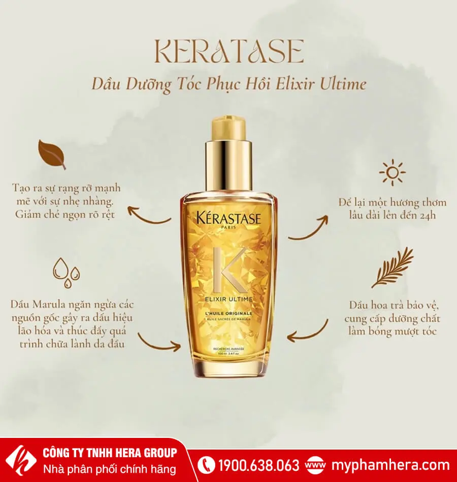 Tinh dầu dưỡng tóc Kérastase Elixir Ultime